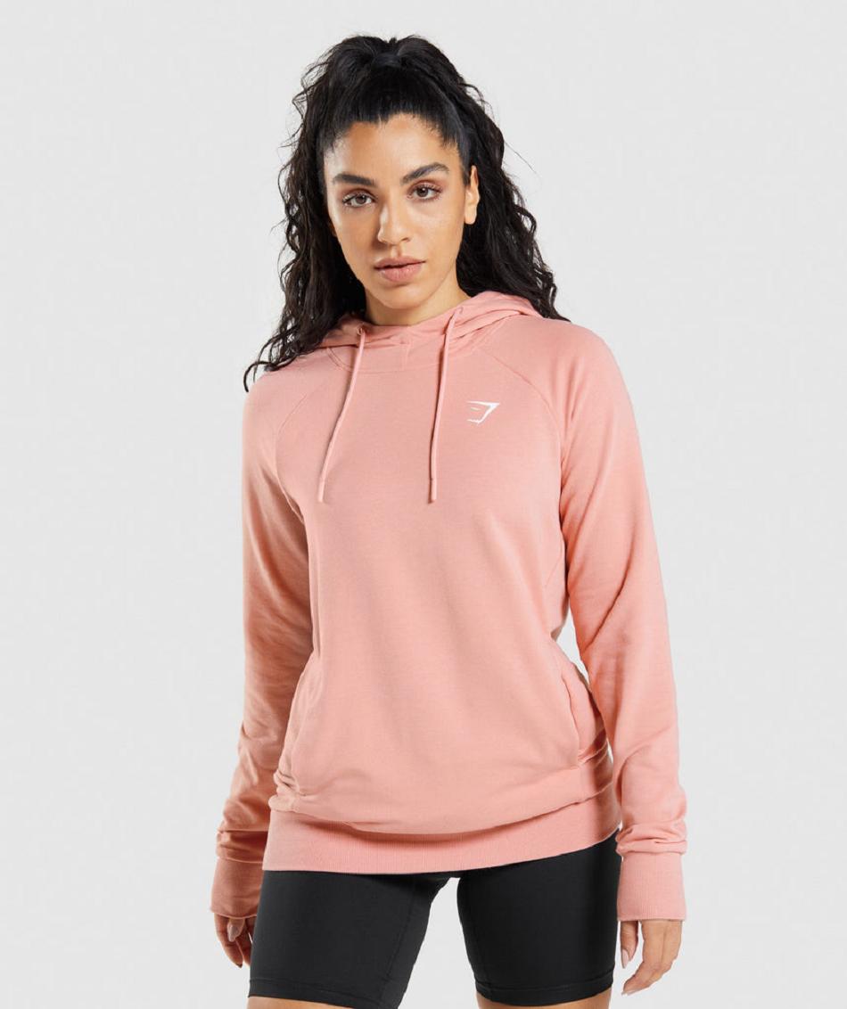 Bluzy Z Kapturem Damskie Gymshark Treningowe Różowe | PL 2725BEX